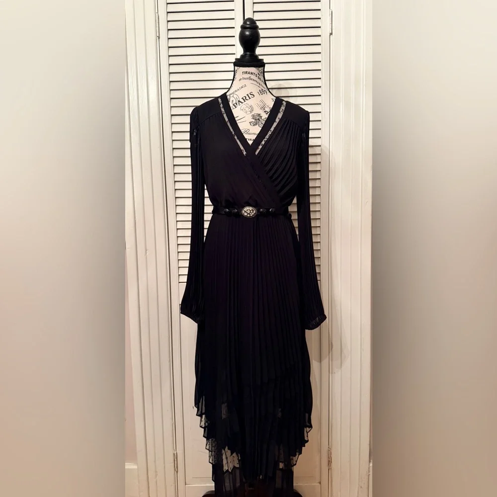 All Saints Black Long Sleeve Dress - Picture 1 of 8